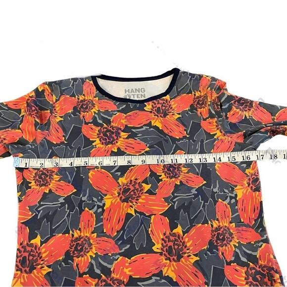 Hang Ten Pullover UPF 50 Floral Sun Rashguard Top Long Sleeve Quick-Dry XS - Picture 11 of 13